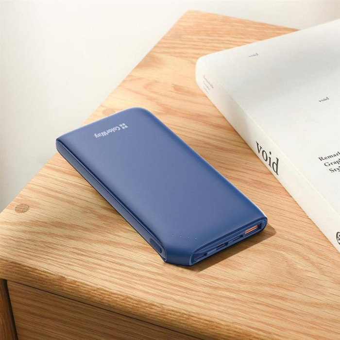 Универсальная мобильная батарея ColorWay Soft Touch 10000mAh Blue (CW-PB100LPE3BL-PD)