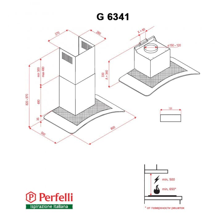 Вытяжка Perfelli G 6341 I