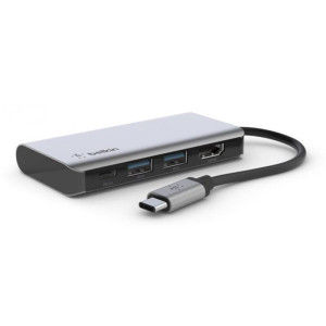 Концентратор USB Type-C Belkin 4in1 Multiport Dock USB, USB Type-C, HDMI Gray (AVC006BTSGY) Концентратор USB Type-C Belkin 4in1 Multiport Dock USB, USB Type-C, HDMI Gray (AVC006BTSGY)