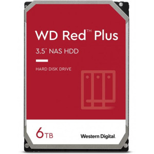 Накопичувач HDD SATA 6.0TB WD Red Plus 5400rpm 256MB (WD60EFPX) Накопичувач HDD SATA 6.0TB WD Red Plus 5400rpm 256MB (WD60EFPX)