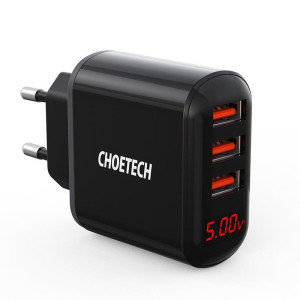 Сетевое зарядное устройство для Choetech (3USBх3.4A) Black (Q5009-EU) Сетевое зарядное устройство для Choetech (3USBх3.4A) Black (Q5009-EU)