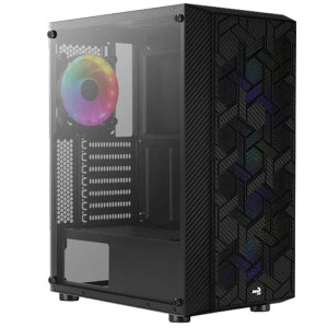 Корпус AEROCOOL Hive FRGB Black (Hive-G-BK-v2) без БП Корпус AEROCOOL Hive FRGB Black (Hive-G-BK-v2) без БП