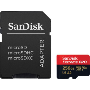 Карта памяти MicroSDXC 256GB UHS-I U3 R200/W140MB/s SanDisk Extreme Pro V30 + SD-адаптер (SDSQXCD-256G-GN6MA) Карта памяти MicroSDXC 256GB UHS-I U3 R200/W140MB/s SanDisk Extreme Pro V30 + SD-адаптер (SDSQXCD-256G-GN6MA)