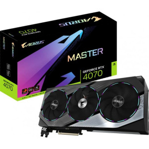 Видеокарта GF RTX 4070 12GB GDDR6X Aorus Master Gigabyte (GV-N4070AORUS M-12GD) Видеокарта GF RTX 4070 12GB GDDR6X Aorus Master Gigabyte (GV-N4070AORUS M-12GD)