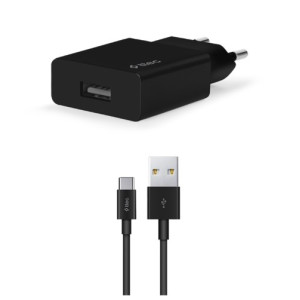 Сетевое зарядное устройство Ttec SmartCharger USB 2.1A Black (2SCS20CS) + кабель USB Type-C