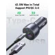 Автомобильное зарядное устройство для Ugreen CD213 (2xUSB 36W (USB-C+USB-A) QC 3.0+ Gray (60980)