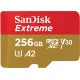 Карта пам`ятi MicroSDXC 256GB C10 UHS-I SanDisk Extreme V30 U3 R190/W130MB/s + SD (SDSQXAV-256G-GN6MA)