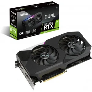 Відеокарта GF RTX 3070 8GB GDDR6 Dual V2 OC Asus (DUAL-RTX3070-O8G-V2) (LHR) Відеокарта GF RTX 3070 8GB GDDR6 Dual V2 OC Asus (DUAL-RTX3070-O8G-V2) (LHR)