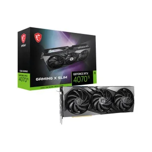 Видеокарта GF RTX 4070 Ti 12GB GDDR6X Gaming X Slim MSI (GeForce RTX 4070 Ti GAMING X SLIM 12G)