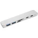 Концентратор USB-C PowerPlant CA911684 USB-C-2хUSB3.0, HDMI, SD, microSD, 2хUSB-C