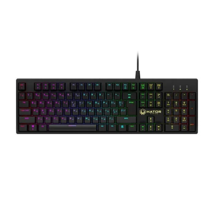Клавіатура Hator Rockfall Blue Switches UK/RU (HTK-604) Black USB Клавіатура Hator Rockfall Blue Switches UK/RU (HTK-604) Black USB
