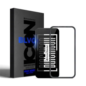 Комплект Защитное стекло Armorstandart Space Black Icon для Apple iPhone 12/12 Pro + Аппликатор (ARM63248)