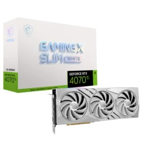 Видеокарта GF RTX 4070 Ti 12GB GDDR6X Gaming X Slim White MSI (GeForce RTX 4070 Ti GAMING X SLIM WHITE 12G)