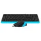Комплект (клавиатура, мышка) A4Tech F1010 Black/Blue USB