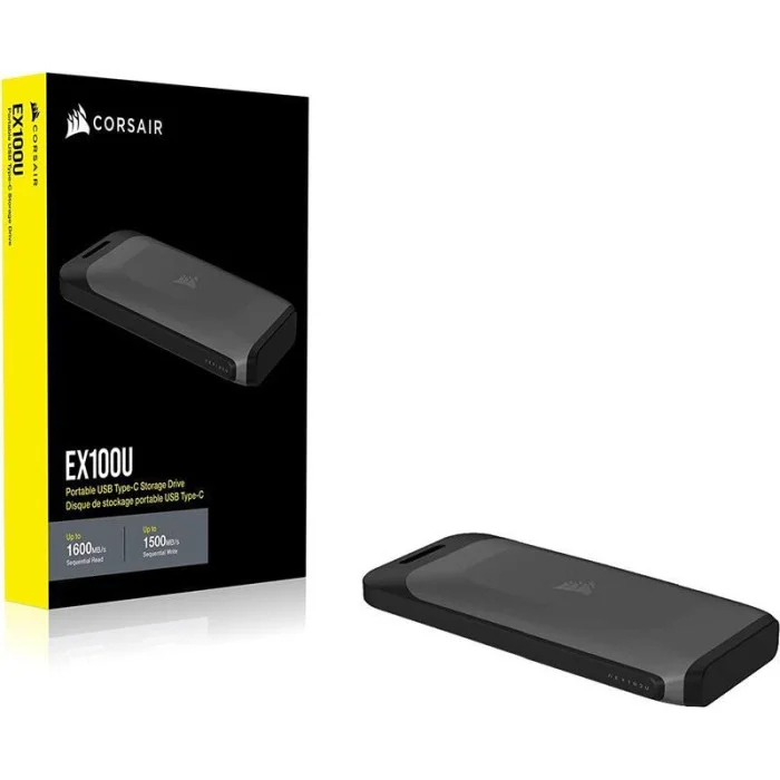 Накопитель наружный SSD Portable USB 1.0TB Corsair EX100U Black (CSSD-EX100U1TB)