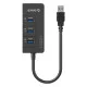 Концентратор USB3.0 Orico (CA912742) HR01-U3-V1-BK-BP Black 3хUSB3.0+RJ45