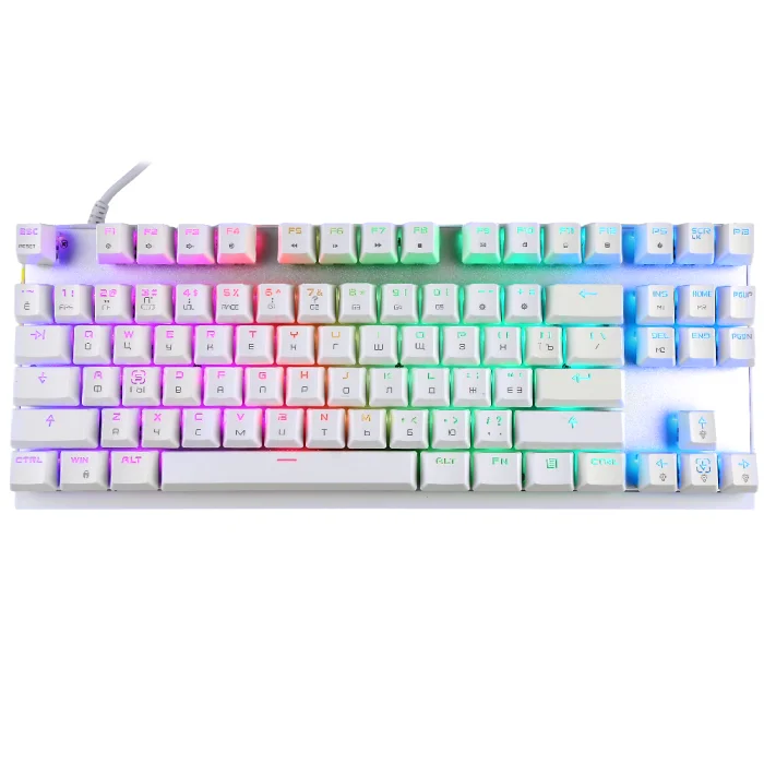 Клавиатура Motospeed K82 Hot-Swap Outemu Blue (mtk82whsb) White USB Клавиатура Motospeed K82 Hot-Swap Outemu Blue (mtk82whsb) White USB