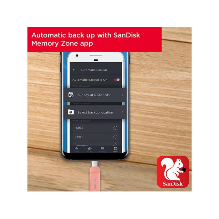 Флеш-накопитель USB 64GB Type-C SanDisk Dual Drive Go Peach (SDDDC3-064G-G46PC)