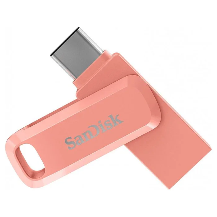 Флеш-накопитель USB 64GB Type-C SanDisk Dual Drive Go Peach (SDDDC3-064G-G46PC)