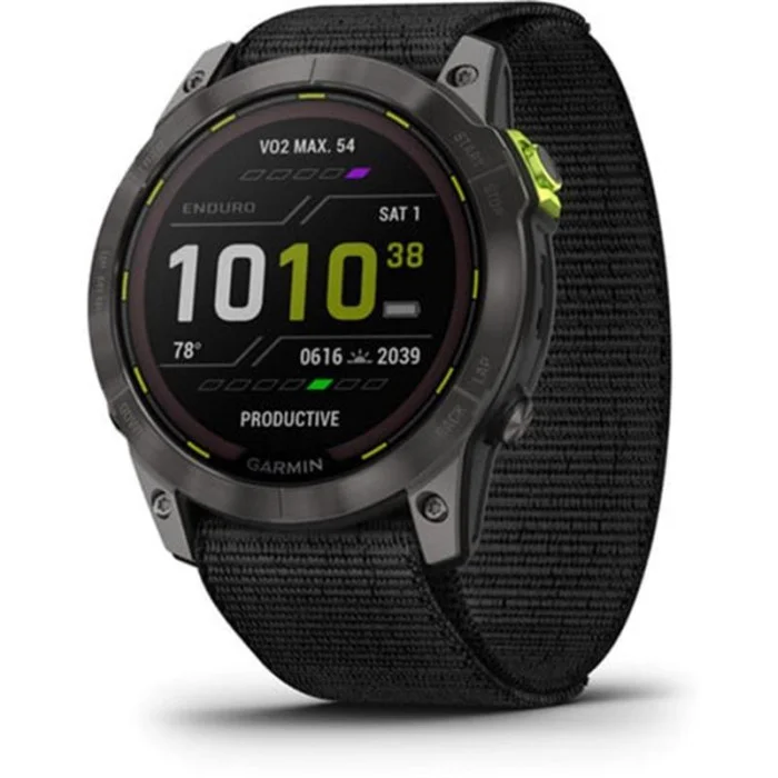 Смарт-годинник Garmin Enduro 2 Sapphire Carbon Gray DLC Titanium with Black UltraFit Nylon Strap (010-02754-13) Смарт-годинник Garmin Enduro 2 Sapphire Carbon Gray DLC Titanium with Black UltraFit Nylon Strap (010-02754-13)