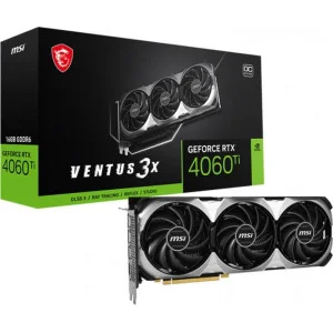Видеокарта GF RTX 4060 Ti 16GB GDDR6 Ventus 3X OC MSI (GeForce RTX 4060 Ti VENTUS 3X 16G OC)
