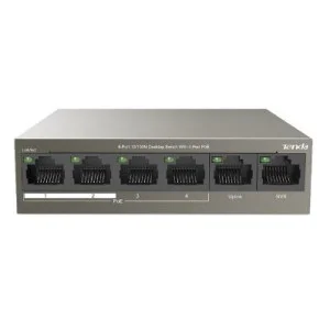 Коммутатор Tenda TEF1106P-4-63W (4xFE PoE, 2xFE, 63Вт) Коммутатор Tenda TEF1106P-4-63W (4xFE PoE, 2xFE, 63Вт)