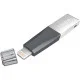 Флеш-накопитель USB3.0 64GB Lightning SanDisk iXpand Mini Black/Silver (SDIX40N-064G-GN6NN)
