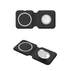 Беспроводное зарядное устройство ColorWay MagSafe Duo Charger 15W for iPhone Black (CW-CHW32Q-BK)