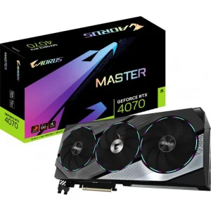 Відеокарта GF RTX 4070 12GB GDDR6X Aorus Master Gigabyte (GV-N4070AORUS M-12GD) Відеокарта GF RTX 4070 12GB GDDR6X Aorus Master Gigabyte (GV-N4070AORUS M-12GD)