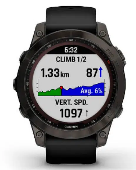 Смарт-годинник Garmin Fenix 7 Sapphire Solar Black DLC Titanium with Black Band (010-02540-34)