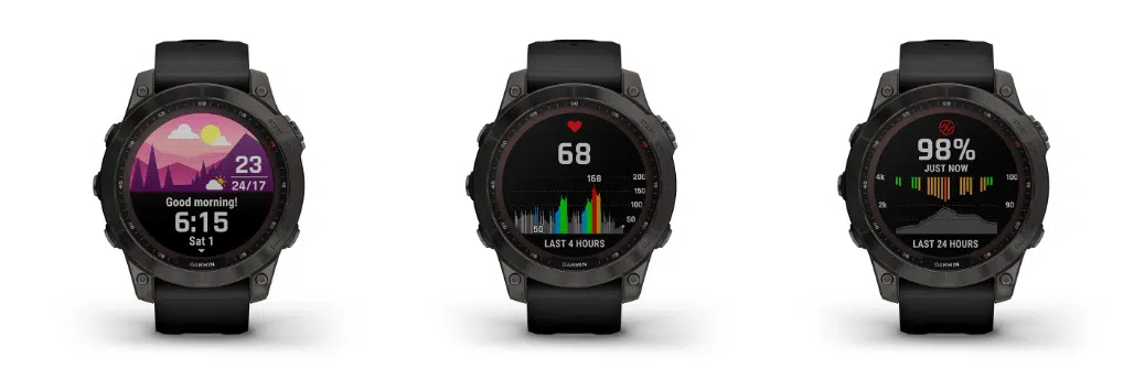 Смарт-годинник Garmin Fenix 7 Sapphire Solar Black DLC Titanium with Black Band (010-02540-34)