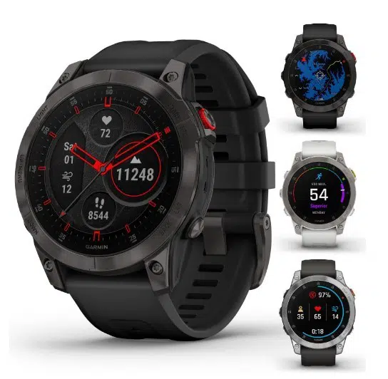 Смарт-часы Garmin Epix 2 Sapphire Black/Titanium DLC with Black Band (010-02582-10)