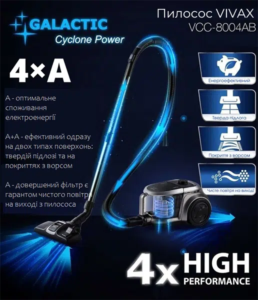 Пилосос Vivax VCC-8004AB Galactic